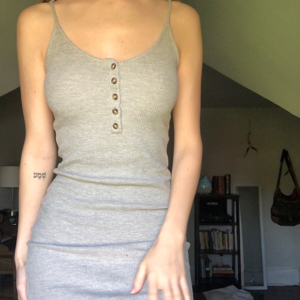SOLD American Eagle comfy grey cling dress